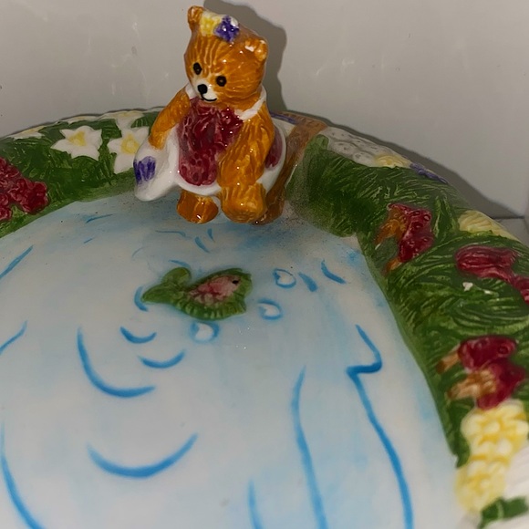 Vintage 3 Piece Ceramic Teddy Bear Tea Set 1999 - Antique - Collectable - Picture 10 of 11